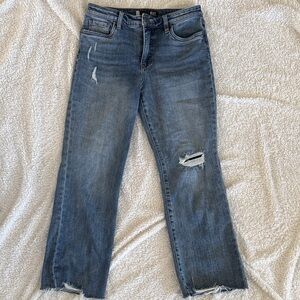 Kut from the Kloth Ankle Flare, Distressed Jeans - Blue